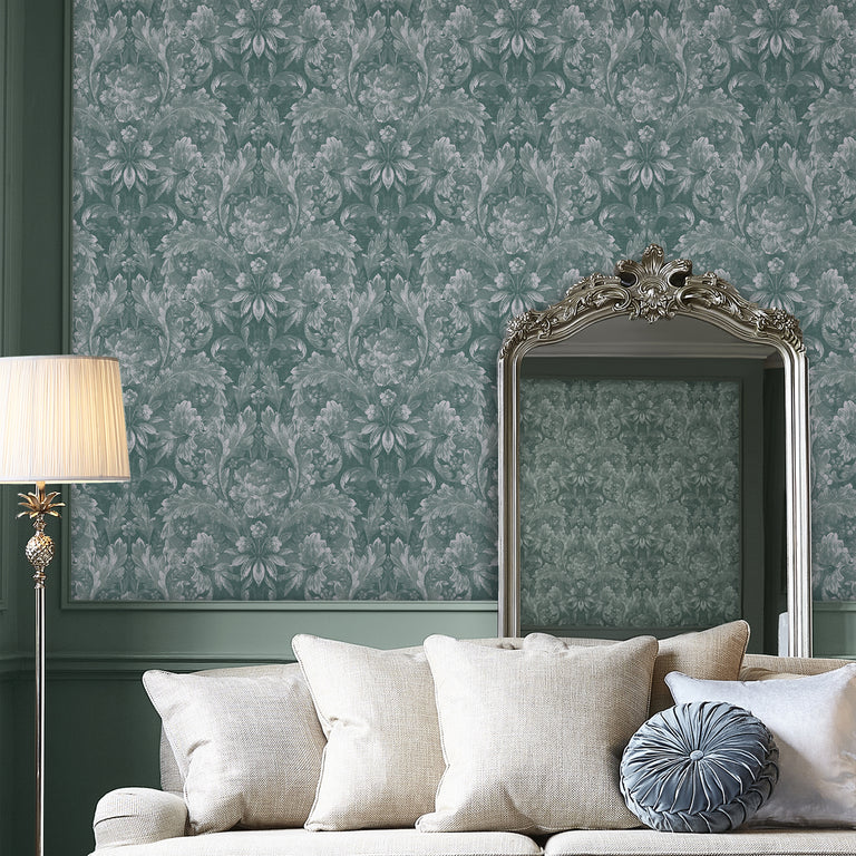Laura Ashley Wallpaper Apolline Jade Green