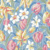 Floral design Laura Ashley Wallpaper Tulips China Blue