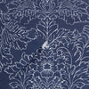 Damask pattern wallpaper Silchester Midnight Seaspray Blue