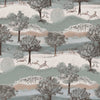 Whimsical nature landscape wallpaper Hartingdon Jade Green