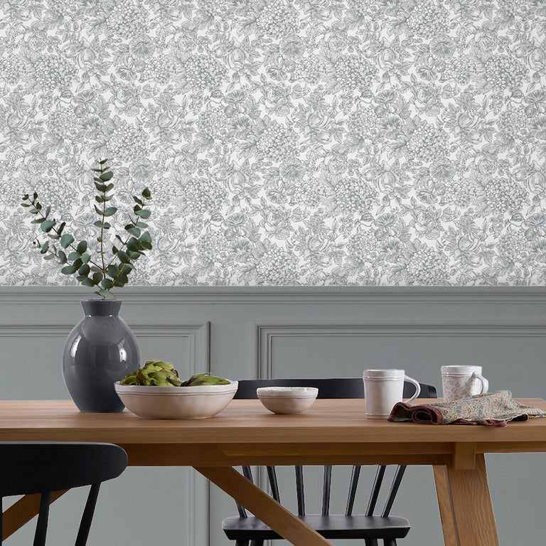 Laura Ashley Wallpaper Louise Slate Grey