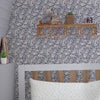 Non-woven Laura Ashley Wallpaper Libby Purple in a bright children's room