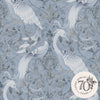 Beaded swags design on Laura Ashley Wallpaper Tregaron Midnight Blue