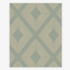 Deco Triangle Sage wallpaper with rose gold triangles