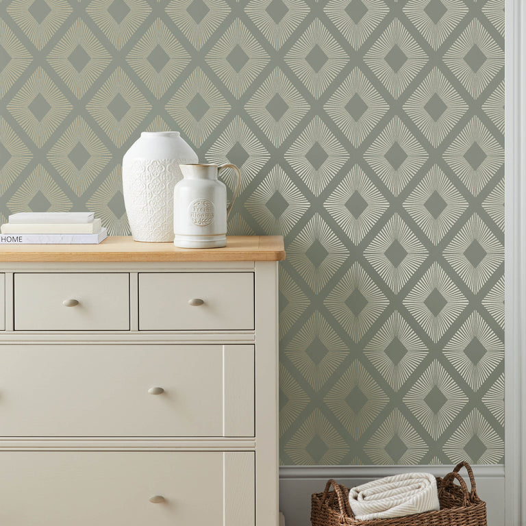 Next Wallpaper Deco Triangle Sage