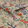 Joules Enchanted Woodland Antique Creme wallpaper featuring woodland creatures