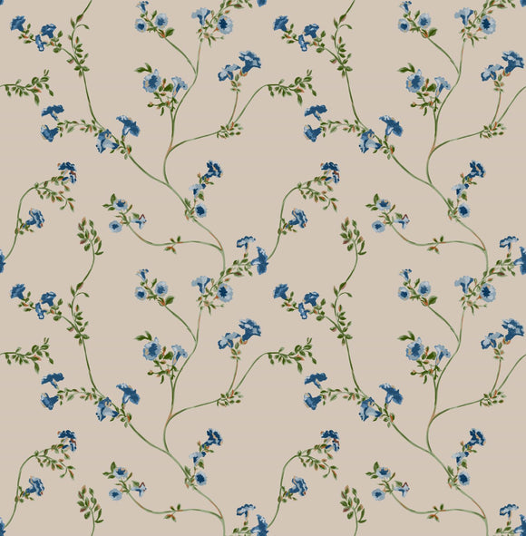 Joules Wallpaper Robey Cottage Floral Creme with traditional cottage design