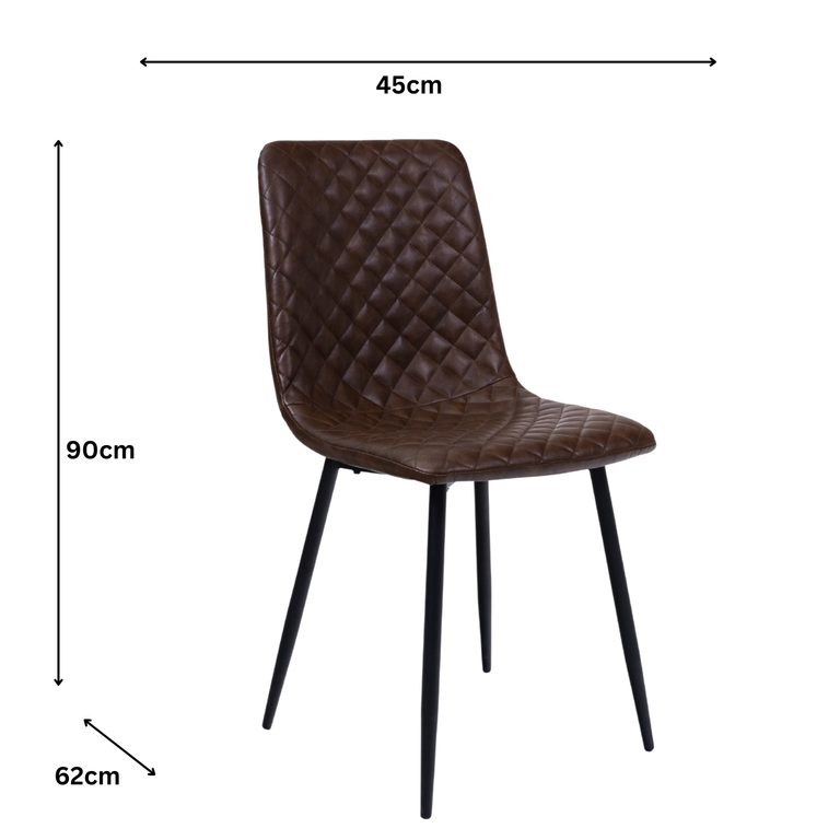 Cedric Dining Chairs Set of 4 Brown