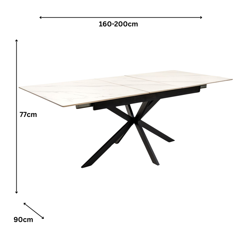 Amarro Extending Dining Table 160-200 cm White
