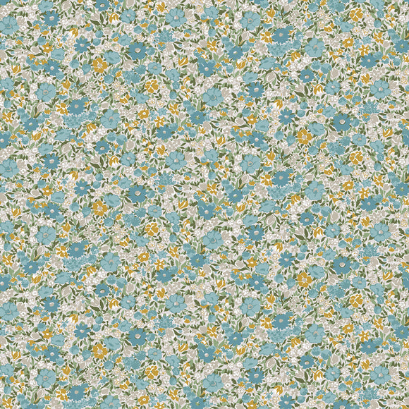 Elegant floral design Laura Ashley Loveston Newport Blue wallpaper