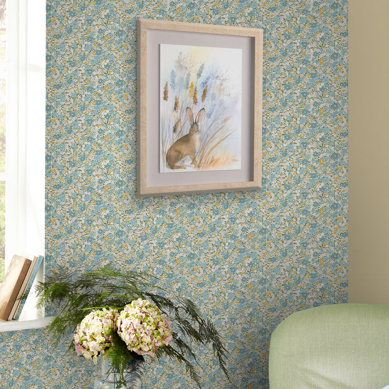 Laura Ashley Wallpaper Loveston Newport Blue