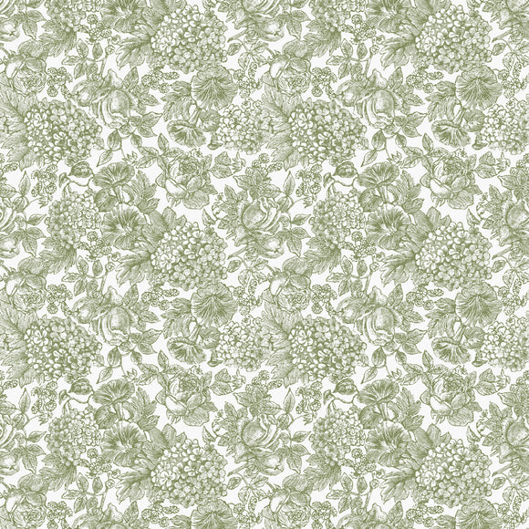 Laura Ashley Louise Moss Green wallpaper floral print