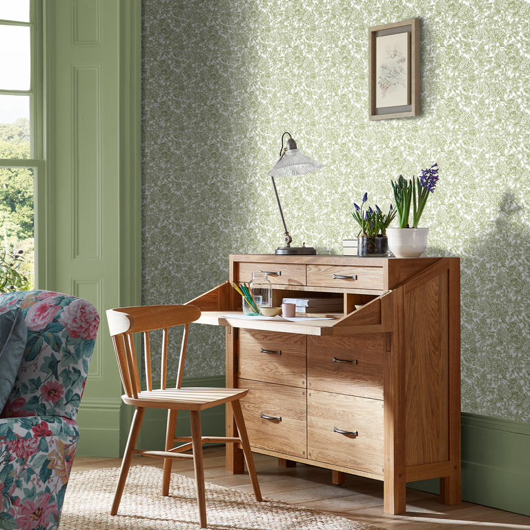 Laura Ashley Wallpaper Louise Moss Green