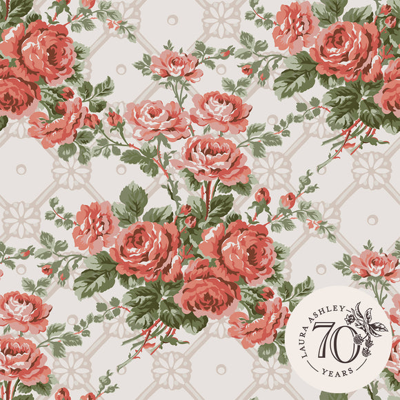 Laura Ashley Country Roses Old Rose Pink wallpaper floral print