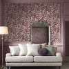 Elegant Laura Ashley Summerhill Pale Blackberry wallpaper botanical print