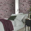 Charming Laura Ashley Edita’s Garden Pale Blackberry wallpaper tropical design