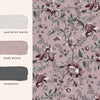 Elegant Laura Ashley Edita’s Garden Pale Blackberry wallpaper mauve background