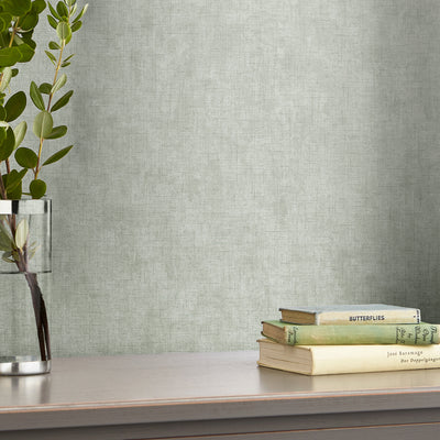Laura Ashley Wallpaper Plain Sage Leaf