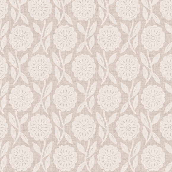 Medley Pink wallpaper adding classic country style with subtle texture