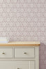 Classic country Medley Pink wallpaper with subtle texture and easy hanging