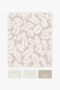 Calming leaf design wallpaper in neutral tones with easy paste-the-wall technology