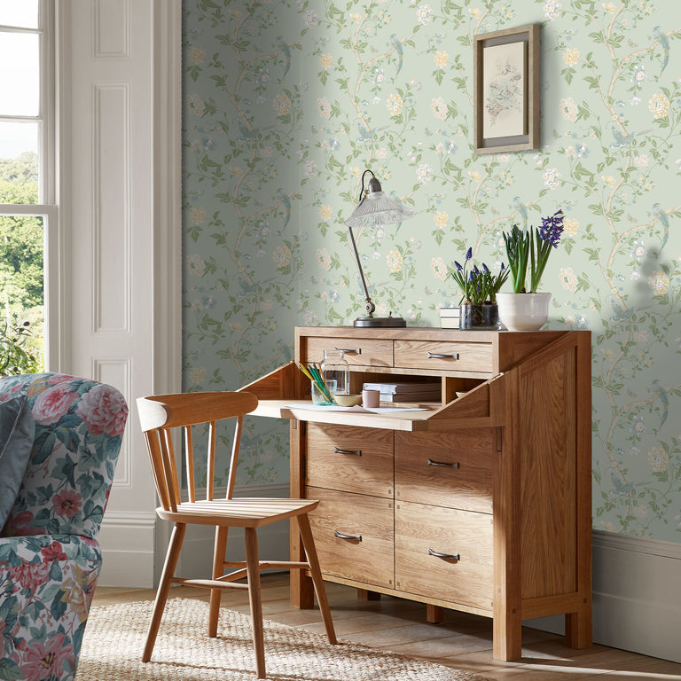Laura Ashley Wallpaper Summer Palace Eau de Nil