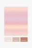 Gradient of soft pink to deep coral with color swatches labeled 'Soft Pink', 'Mid Pink', and 'Deep Coral'.