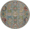 Ankara Global Rug 12 Grey Multi- Round