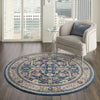 Ankara Global Rug 13 Navy Multi- Round