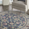 Ankara Global Rug 13 Navy Multi- Round