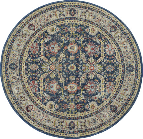 Ankara Global Rug 13 Navy Multi- Round