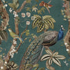 Holden Decor Whispering Peacock Woods Aqua Wallpaper