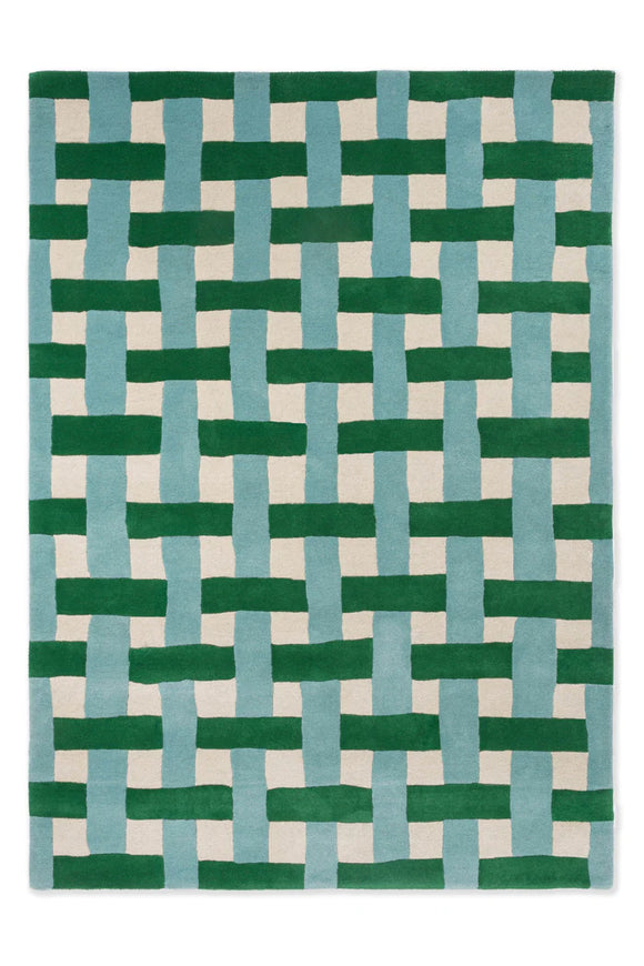 Harlequin Basketweave Emerald/Aquamarine 144107 Rug