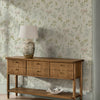 Wallpaper in hallway close up