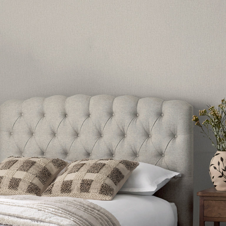 Next Linen Look Wallpaper Light Natural – Neutral Textured Wallpaper for Modern Living Spaces, Easy Apply