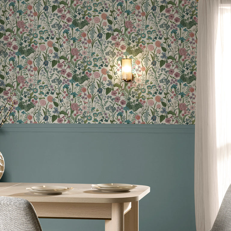 Next Botanical Floral Wallpaper Day  – Colourful Garden Design, Non-Woven Paste the Wall Floral Wallpaper Roll