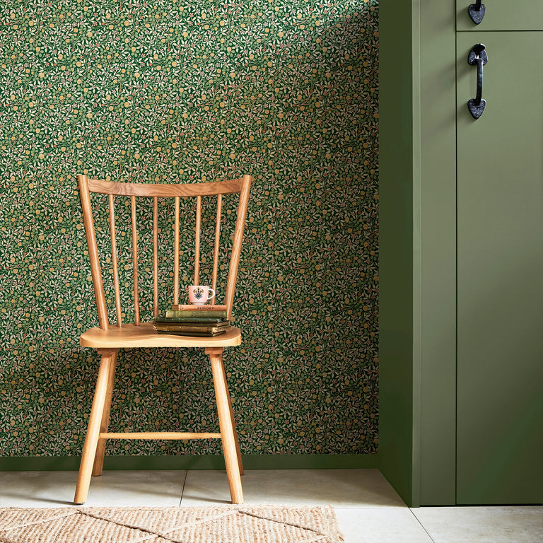 William Morris Clover Floral Wallpaper Forest Green Heritage Wallpaper 52cm x 10m Roll