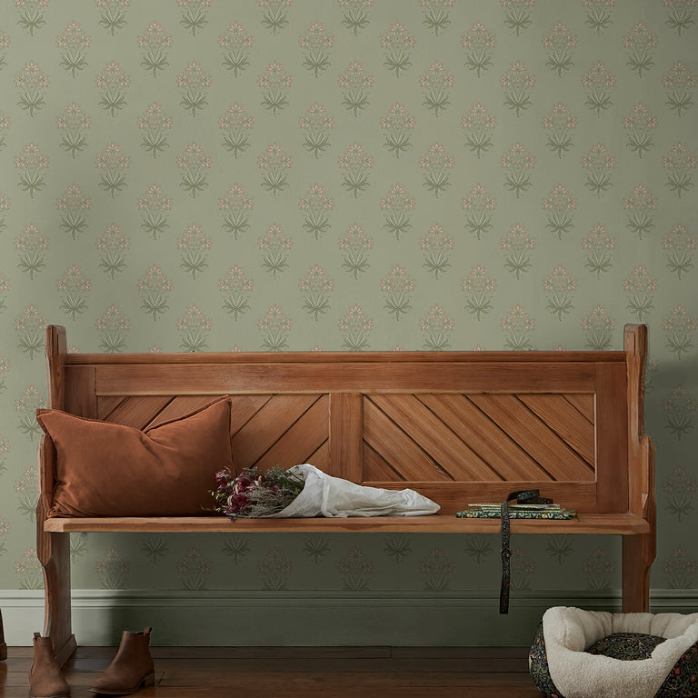William Morris Hyacinth Floral Wallpaper Peony & Sage – Elegant Sage Green Floral Wallpaper Design