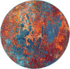 Nourison Celestial Rug 08 Atlantic - Round