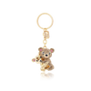 Gold Hugging Bears Keyring