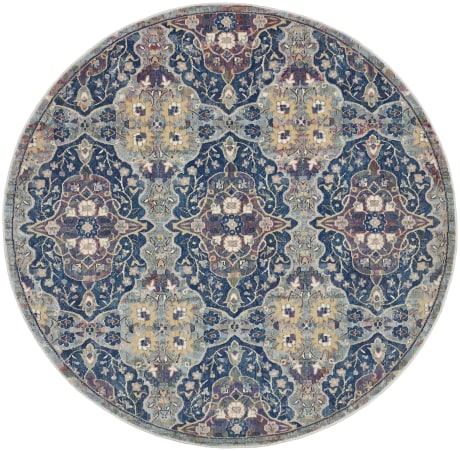 Ankara Global Rug 16 Navy Multi- Round