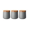 Denby Set of 3 Grey Storage Canisters 