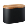 Denby Black Bread Bin With Acacia Lid