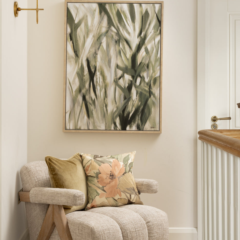 Introduce a sense of tranquility to your walls with the Scatterbox Celadon Wall Art, featuring soothing colors and a serene composition. Its abstract design evokes a peaceful and harmonious atmosphere.