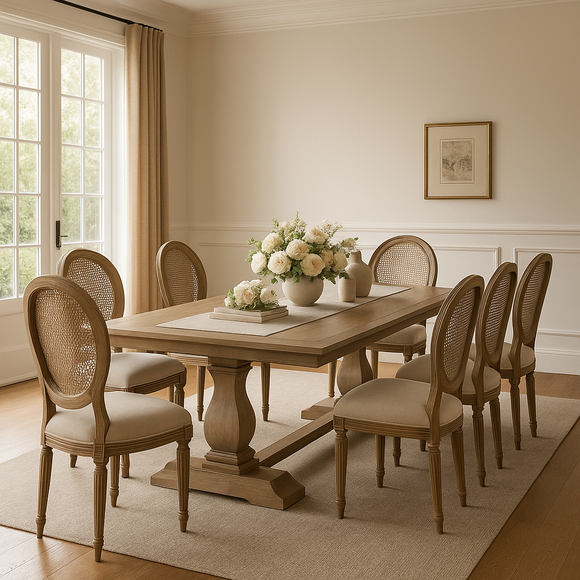 Sofia Dining Table 2.2m Rustic Brown