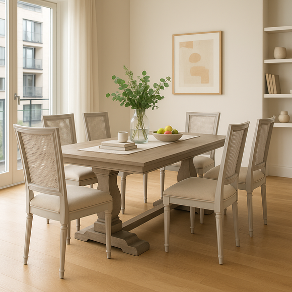 Sofia Dining Table 1.8m Rustic Brown