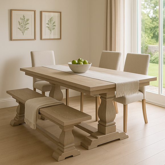 Sofia Dining Bench 1.8m Rustic Brown