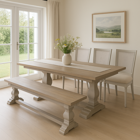 Sofia Dining Bench 2.2M Hardwick Rustic Brown