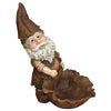 Eye-catching garden gnome ornament for outdoor spaces.