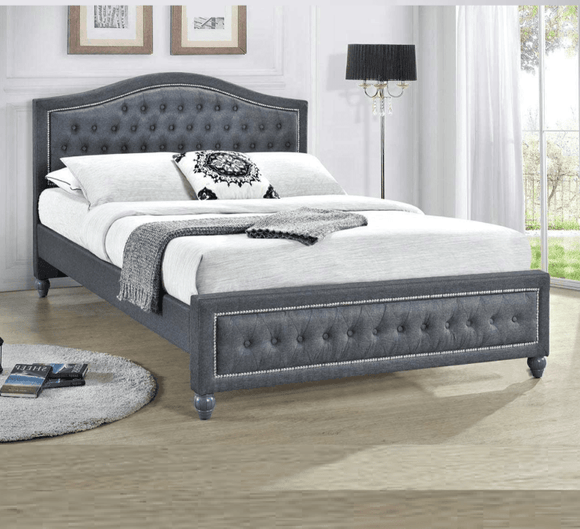 Luke King Size Bed Grey - Modern Bedroom Furniture